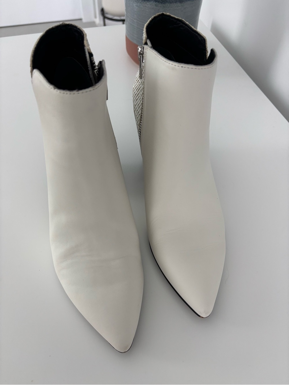 Women's Pointed Toe Ankle Boots - White by Dolce Vita